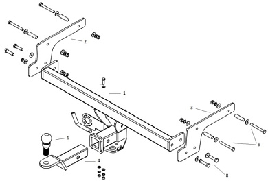 Фаркоп БИЗОН / BIZON FA 0690-E для ВАЗ / Lada / Лада XRAY